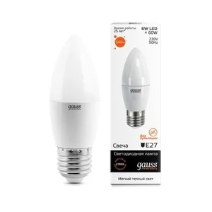Лампа Gauss LED Elementary Candle 6W E27 3000K Улыбка Света